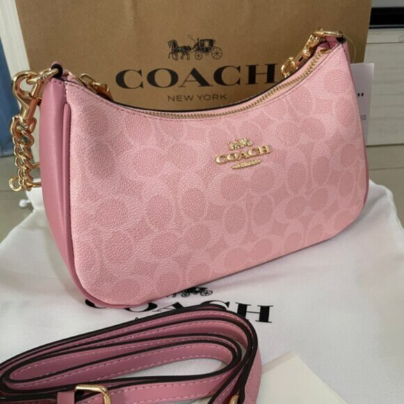 Coach Teri Shoulder Bag In Signature Canvas - Picture 7 of 8